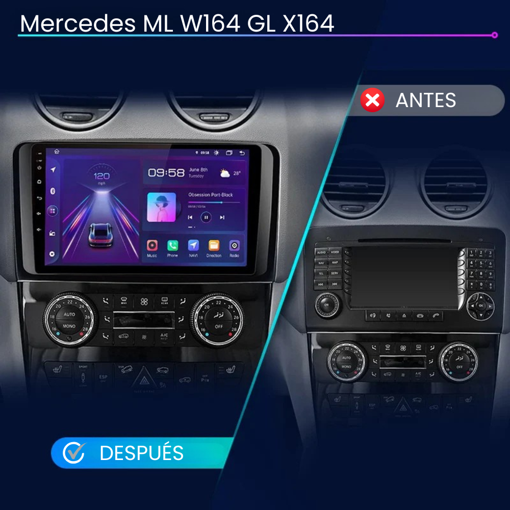 Android Auto Radio Carplay Mercedes ML W164 GL X164