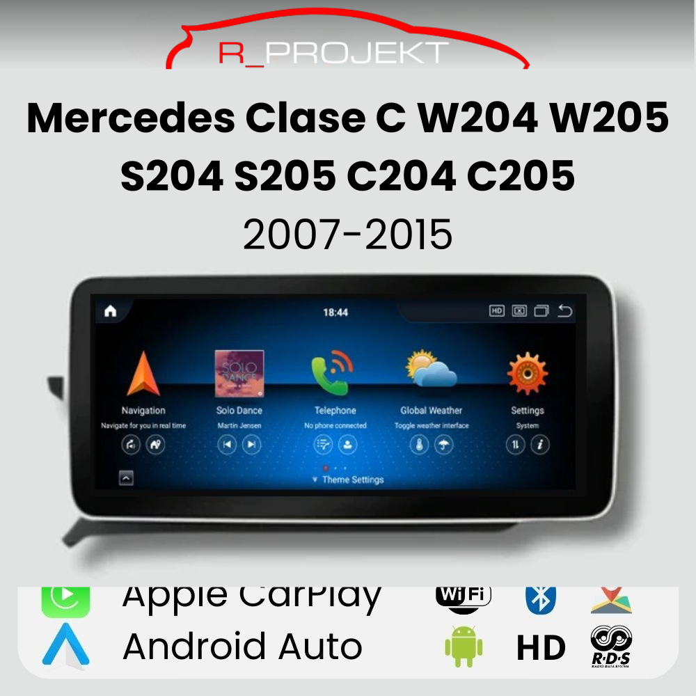 Android Auto Radio Carplay Mercedes C Class W204 W205 S204 S205 C204 C205 2007-2015