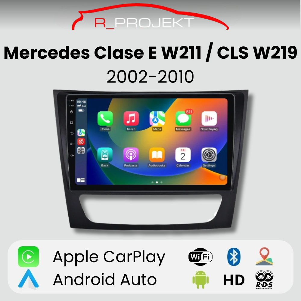 Android Auto Radio Carplay Mercedes E Class W211 CLS Class W219 2002-2010