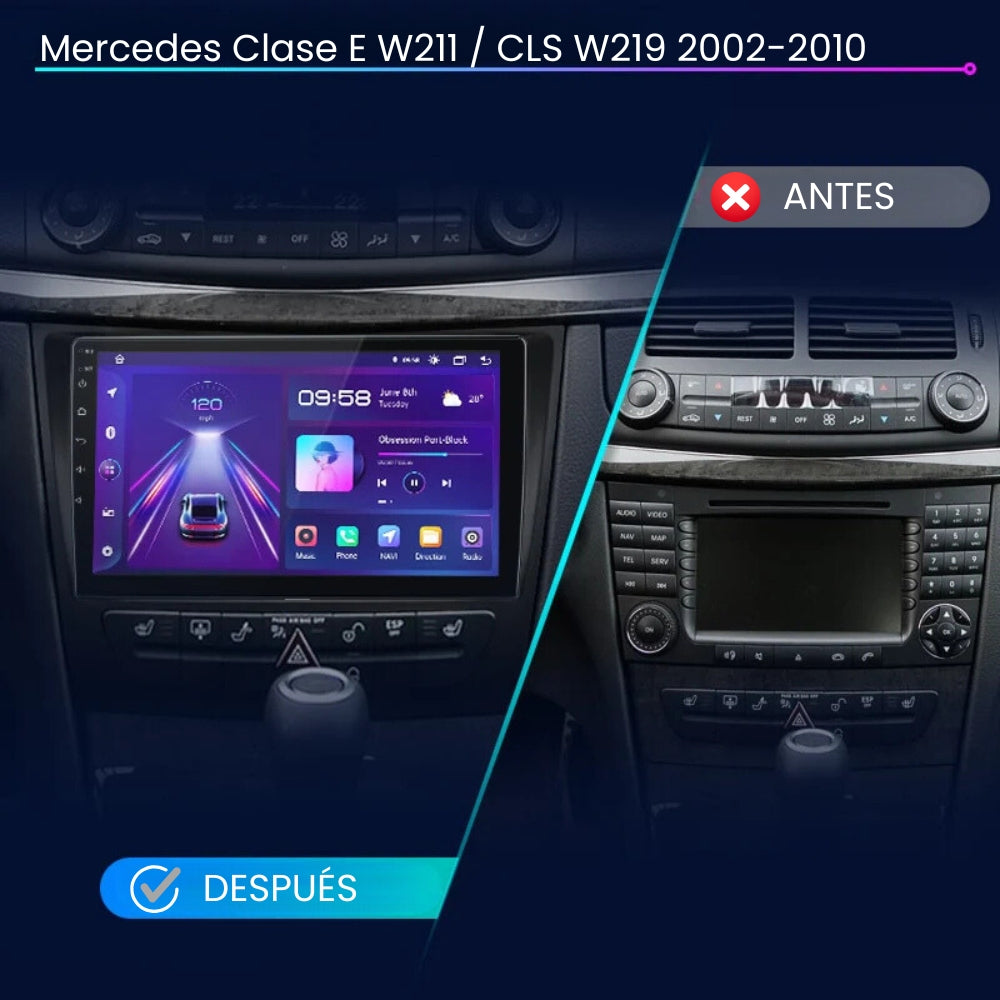 Android Auto Radio Carplay Mercedes E Class W211 CLS Class W219 2002-2010