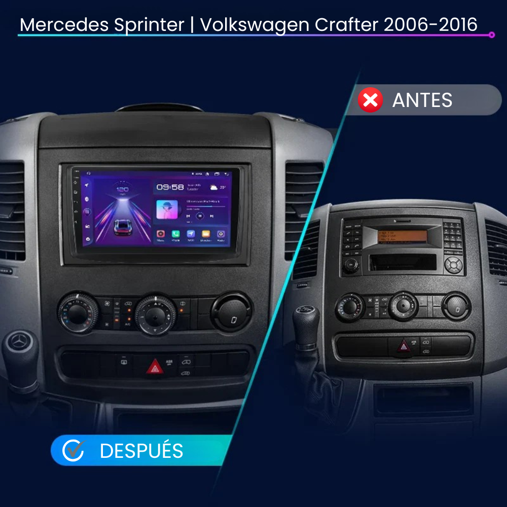 Android Auto Radio Carplay Mercedes Sprinter Volkswagen Crafter 2006-2016