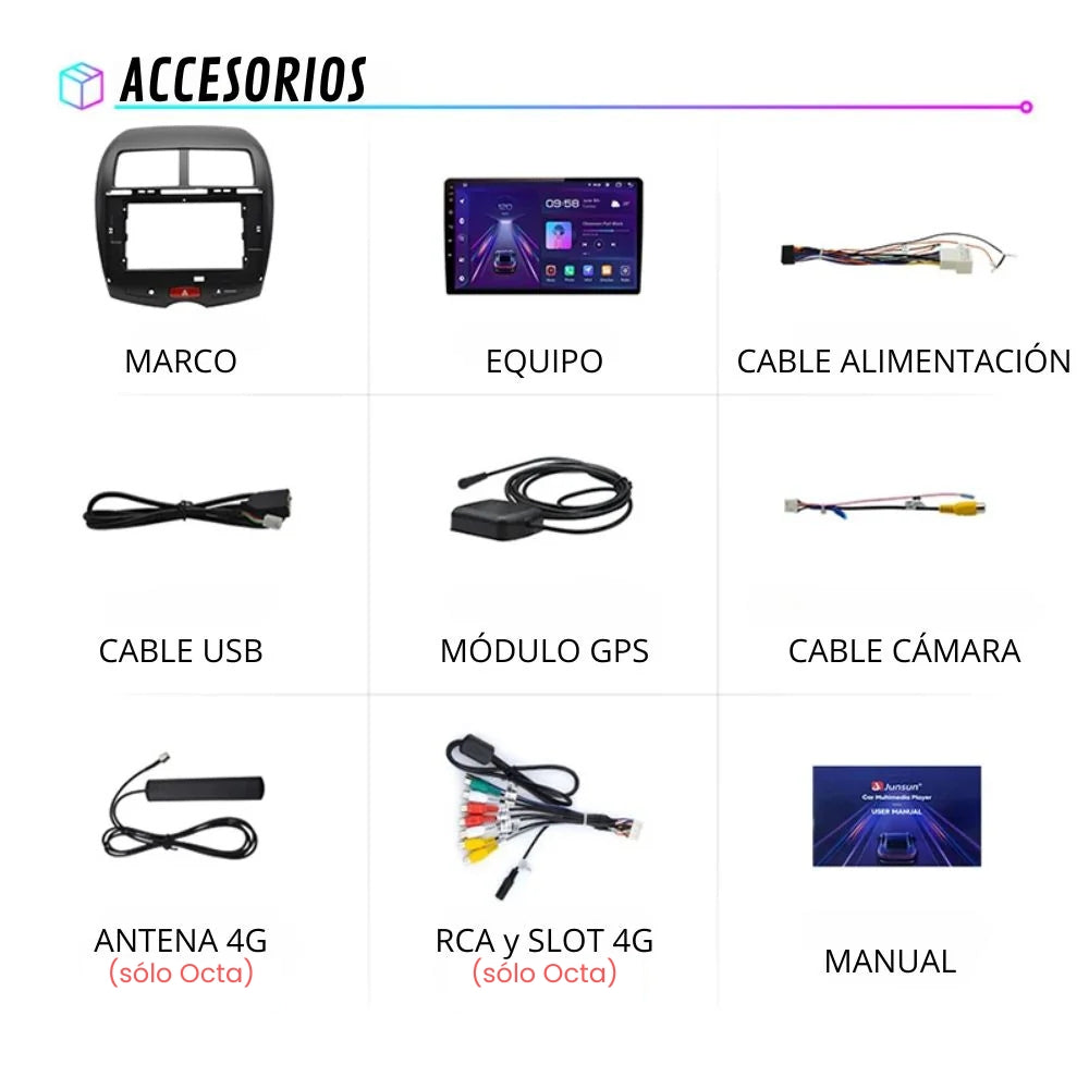 Android Auto Radio Carplay Mitsubishi ASX 1 2010 - 2016