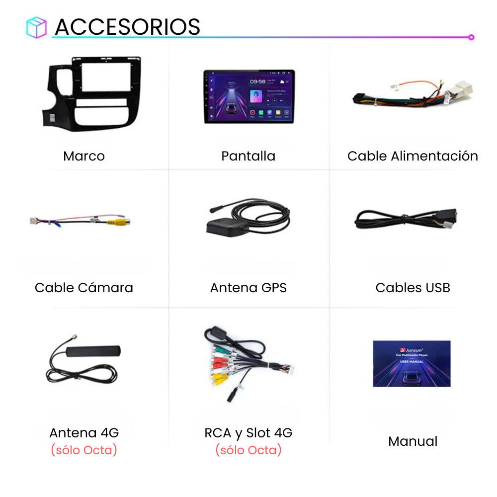 Android Auto Radio Carplay Mitsubishi Outlander 3 2012-2018