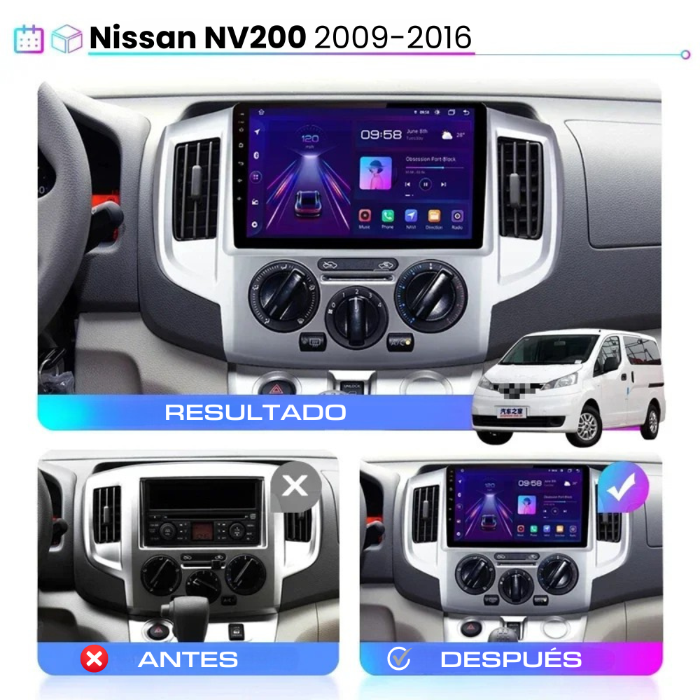 Android Auto Radio Carplay Nissan NV200 2009-2016