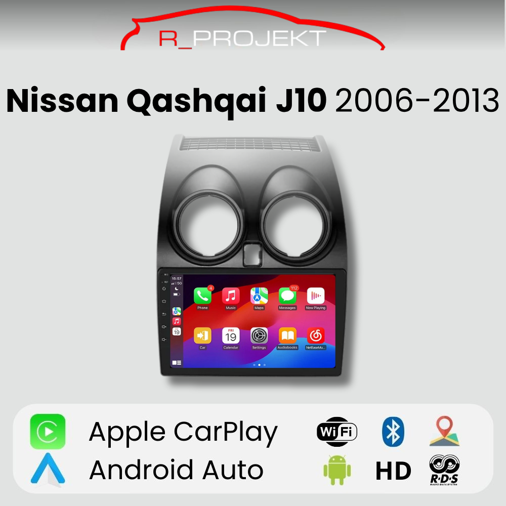 Android Auto Radio Carplay Nissan Qashqai J10 2006 - 2013