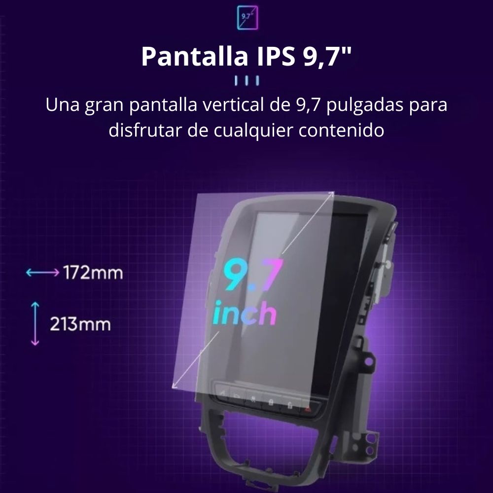 Radio Android Auto Carplay 10" Opel Astra J 2009-2015