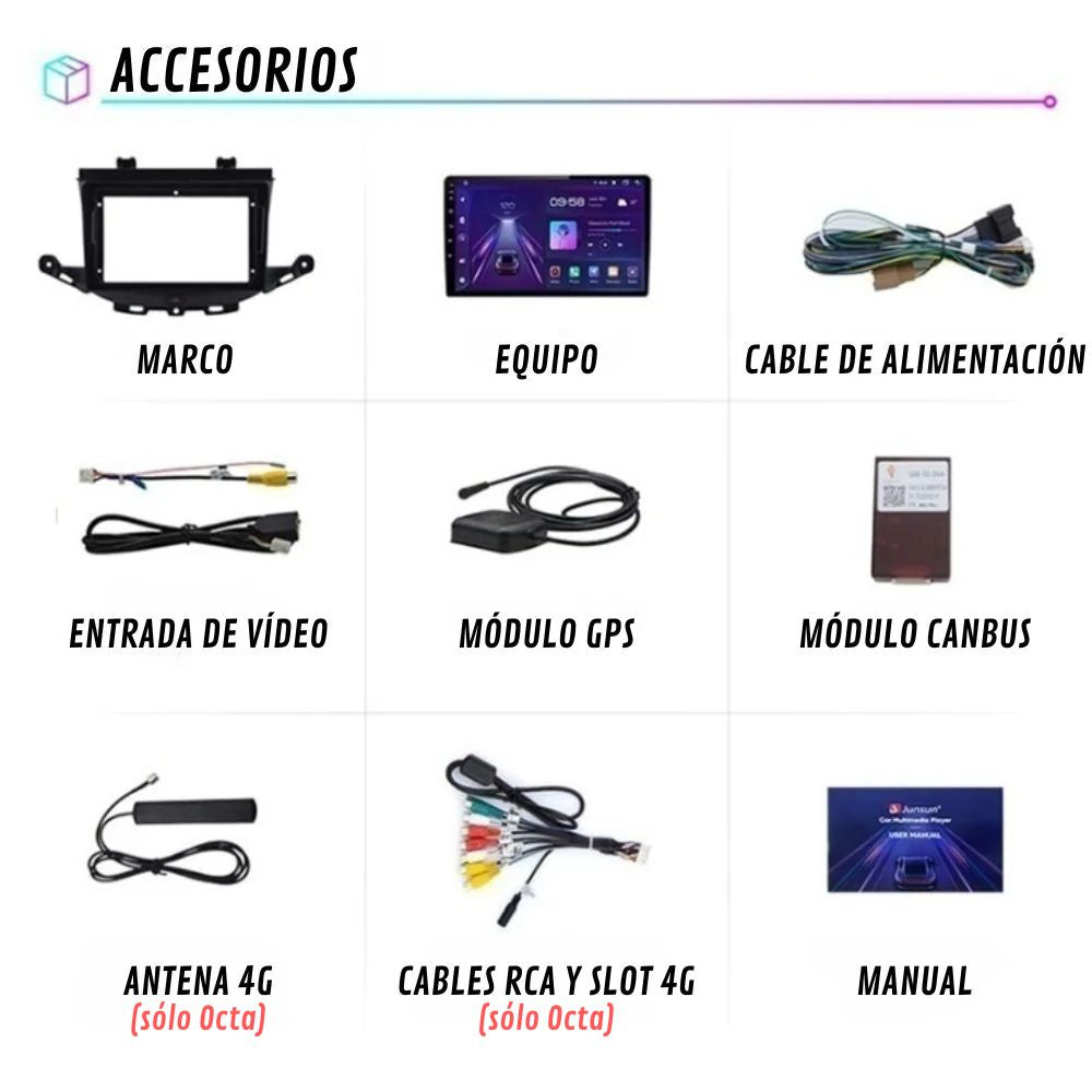 Pantalla Android Auto Carplay Opel Astra K 2015-2019