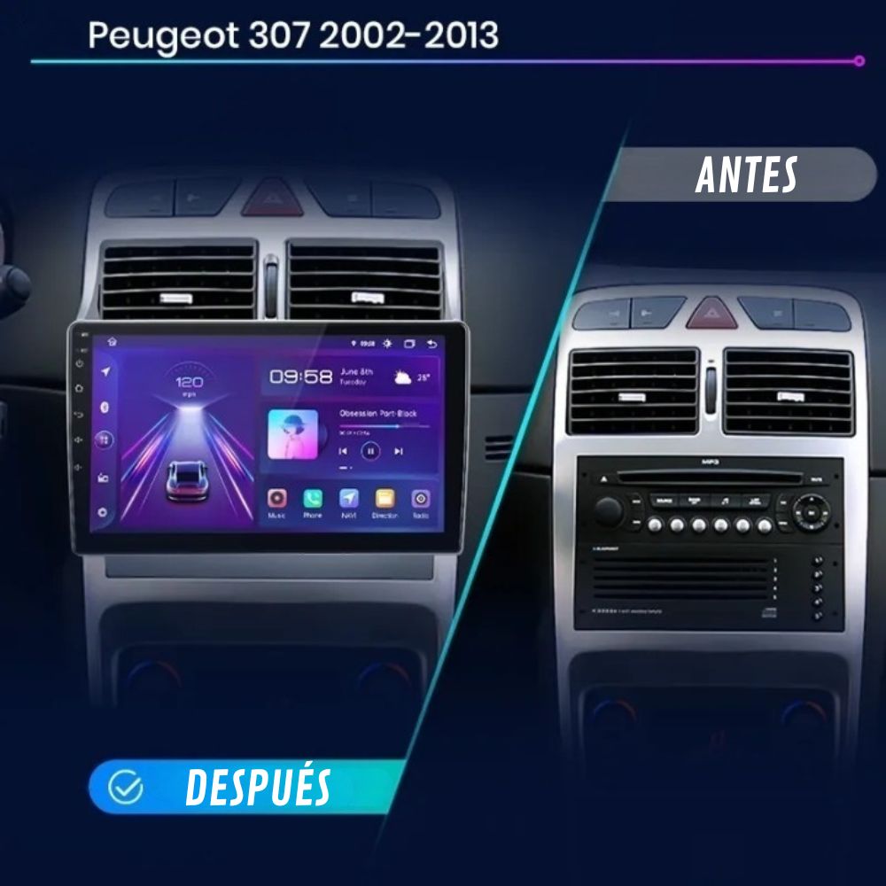 Android Auto Radio Carplay Peugeot 307 307CC 307SW 2002 - 2013