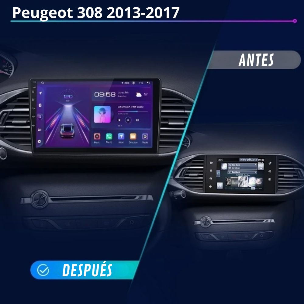 Android Auto Radio Carplay Peugeot 308 2013 - 2017