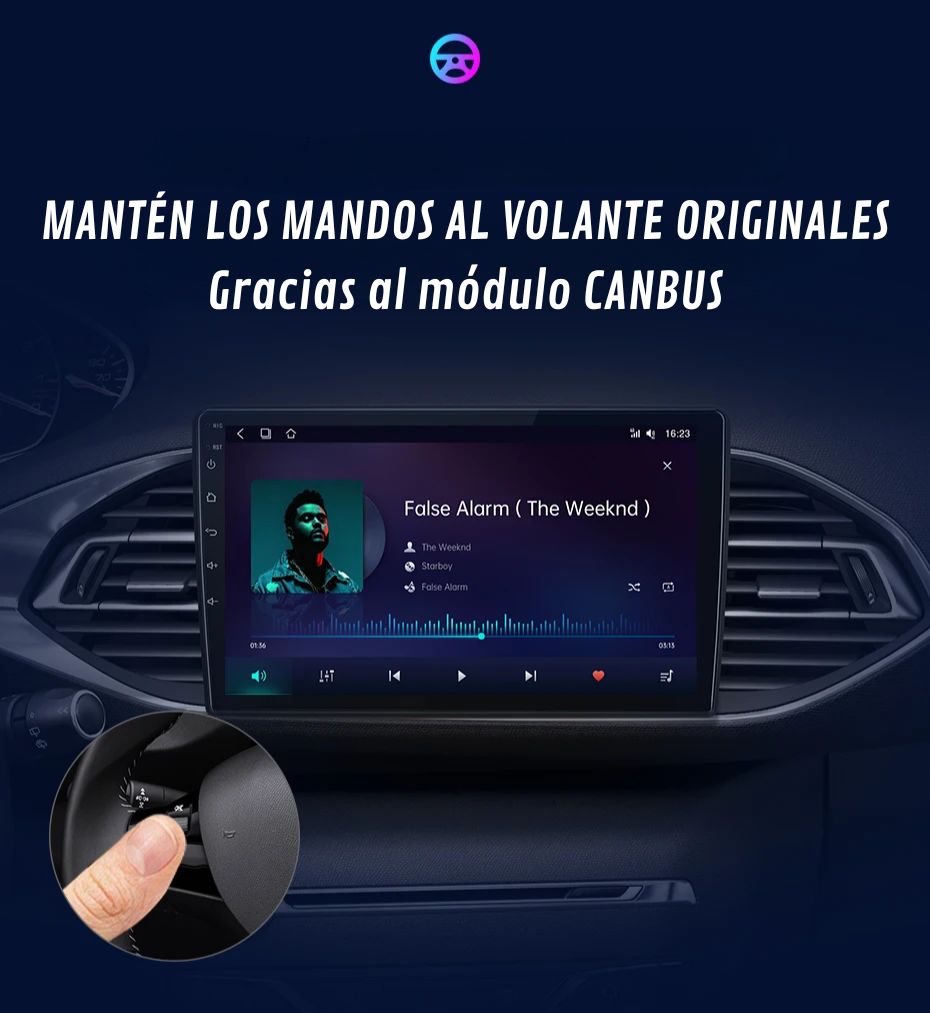 Android Auto Radio Carplay Peugeot 308 2013 - 2017