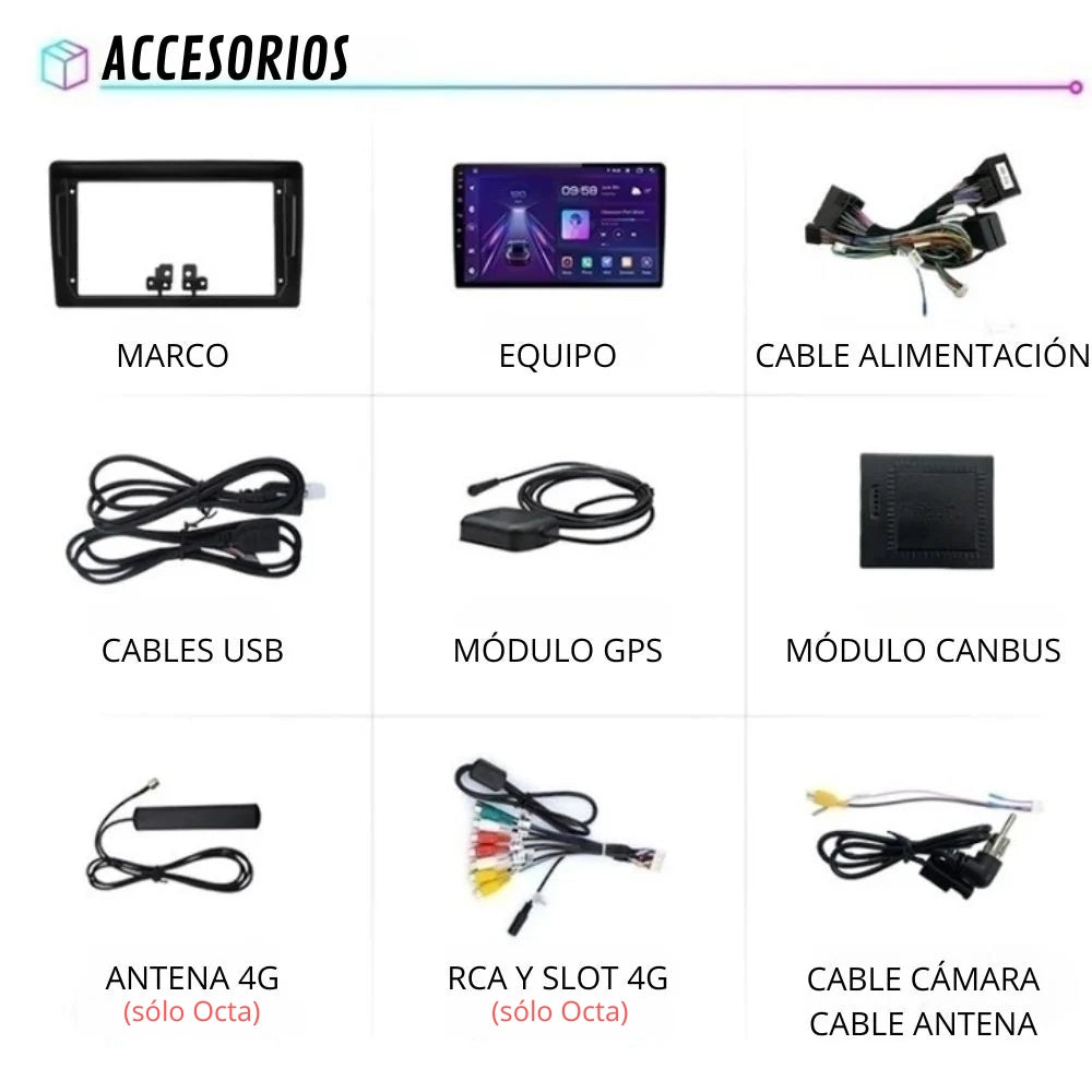 Android Auto Radio Carplay Peugeot 407 2004 - 2011