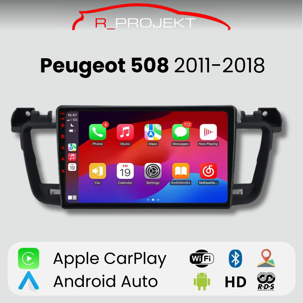 Android Auto Radio Carplay Peugeot 508 2011 - 2018