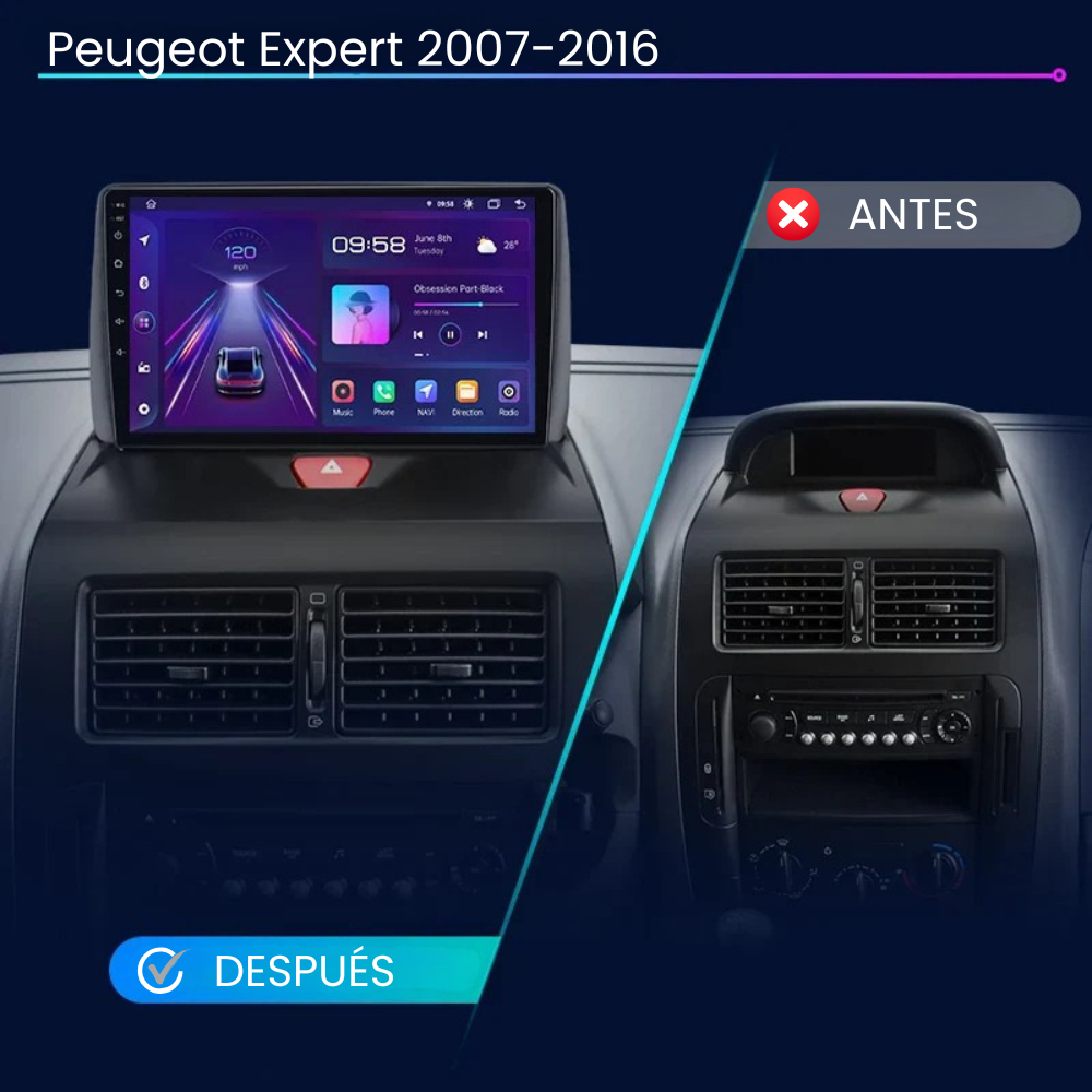 Android Auto Radio Carplay Peugeot Expert 2007-2016