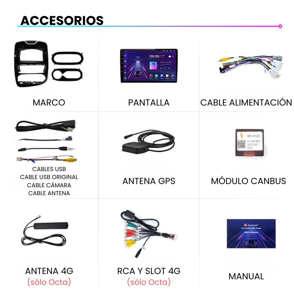 Android Auto Radio Carplay Renault Clio 4 2012-2019