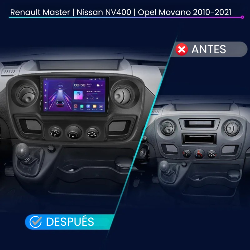Android Auto Radio Carplay Renault Master Nissan NV400 Opel Movano 2010-2021