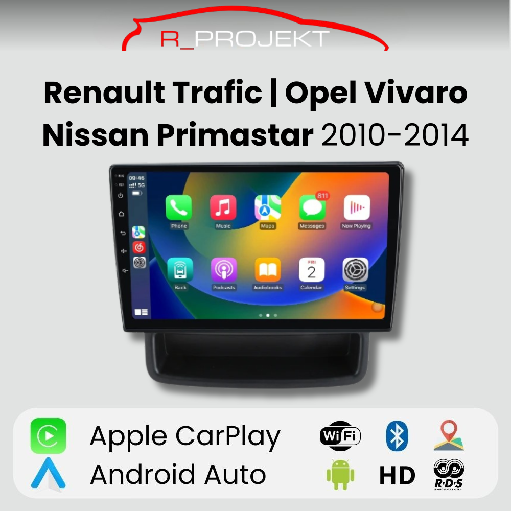 Android Auto Carplay Radio Renault Trafic | Opel Vivaro | Nissan Primastar 2010-2014