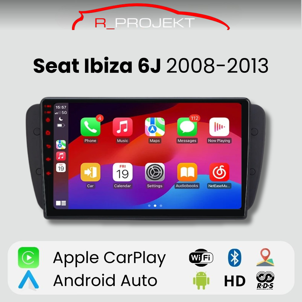 Radio Android Auto Carplay Seat Ibiza 6J 2008-2013