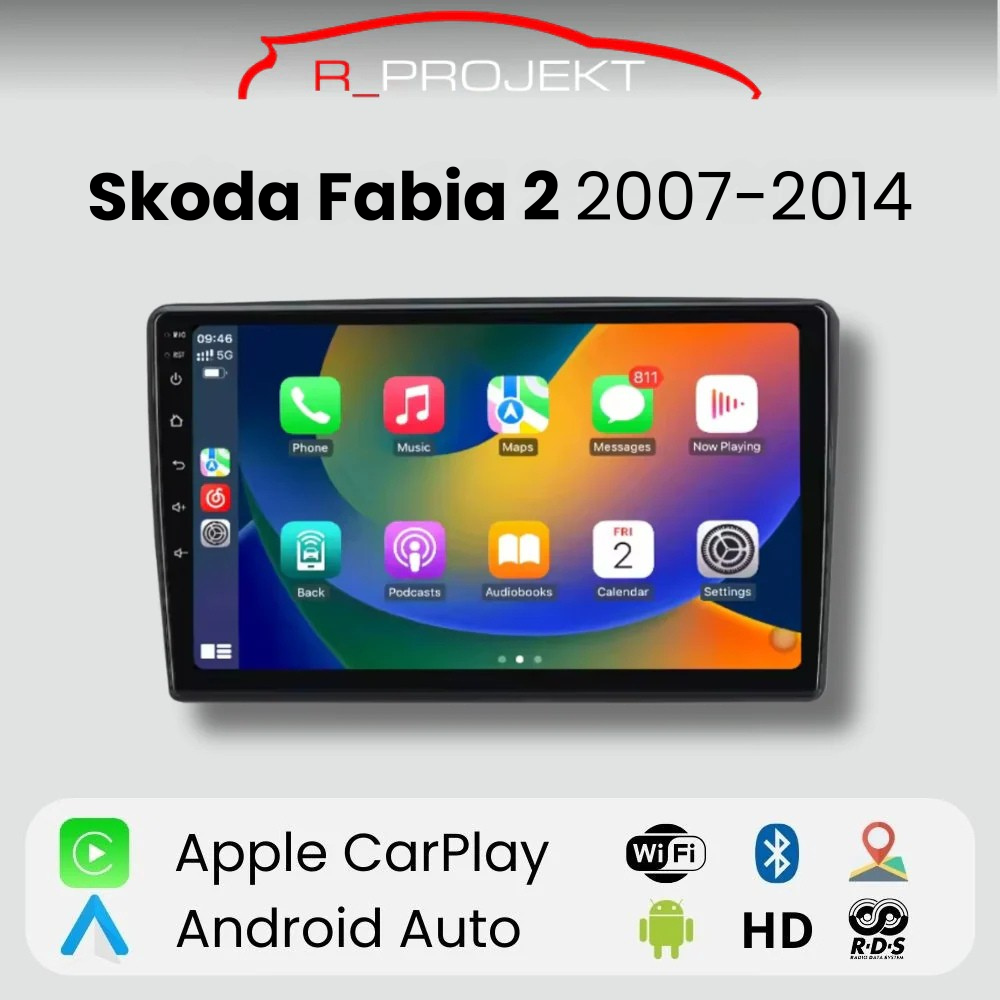 Radio Android Auto Carplay Skoda Fabia 2 2007 - 2014