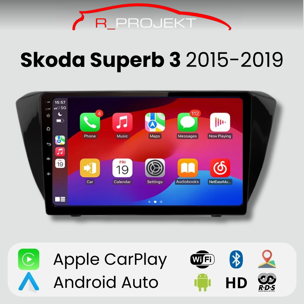 Radio Android Auto Carplay Skoda Superb 3 2015 - 2019