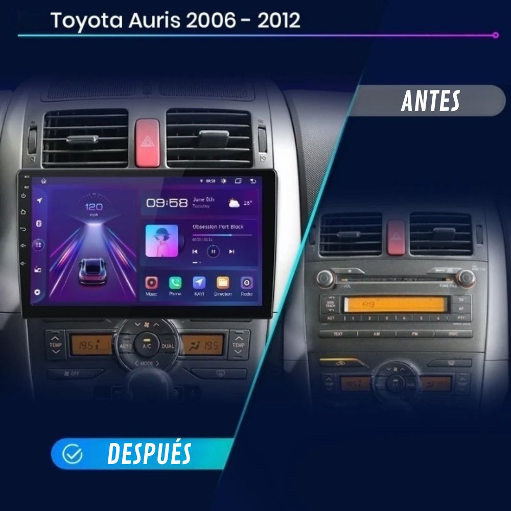 Android Autoradio Carplay Toyota Auris E150 2006 - 2012