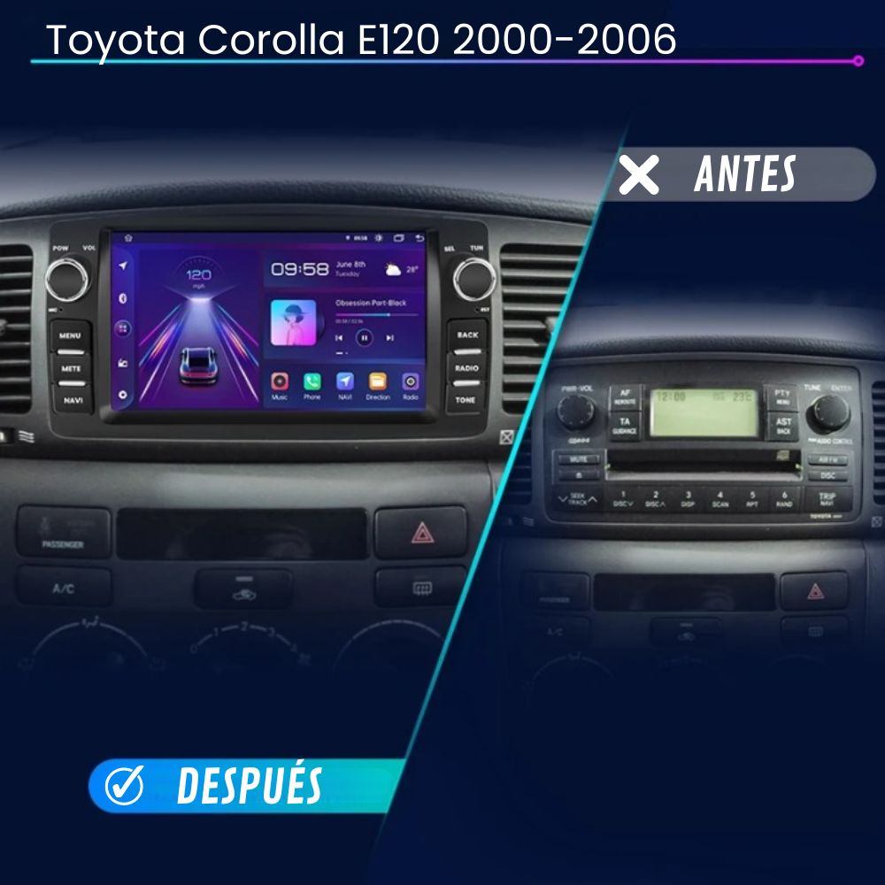 Radio Android Auto Carplay Toyota Corolla E120 2000-2006 RProjekt