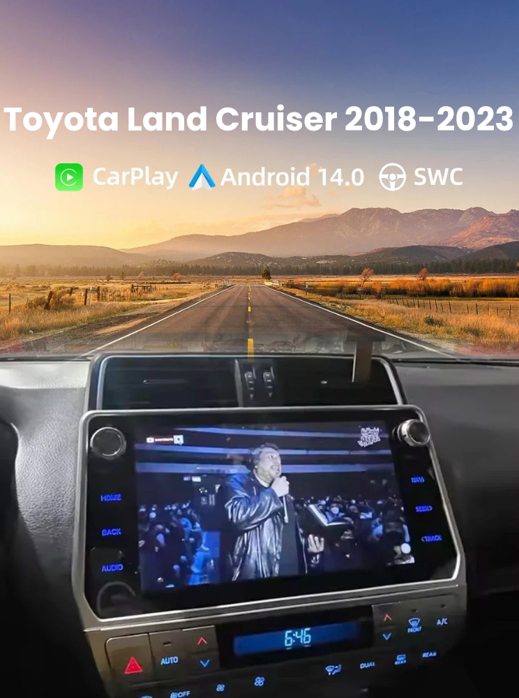 Android Autoradio Carplay Toyota Land Cruiser 2018-2023