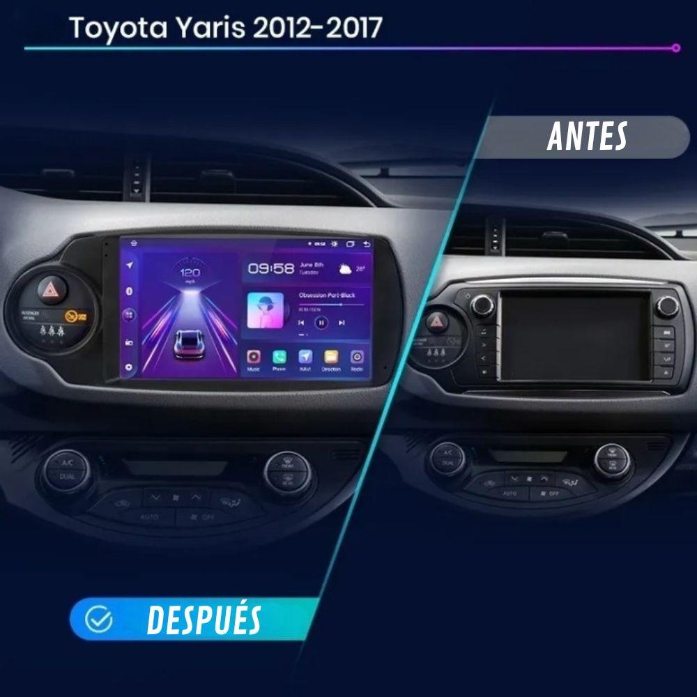 Android Autoradio Carplay Toyota Yaris 2012 - 2017