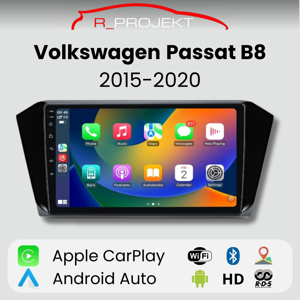 Android Auto Radio Carplay Volkswagen Passat B8 2015 - 2020