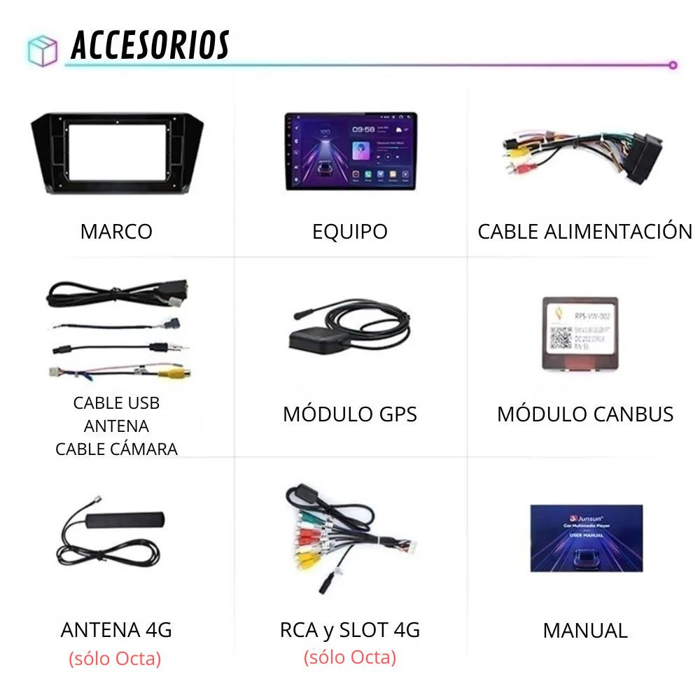 Android Auto Radio Carplay Volkswagen Passat B8 2015 - 2020