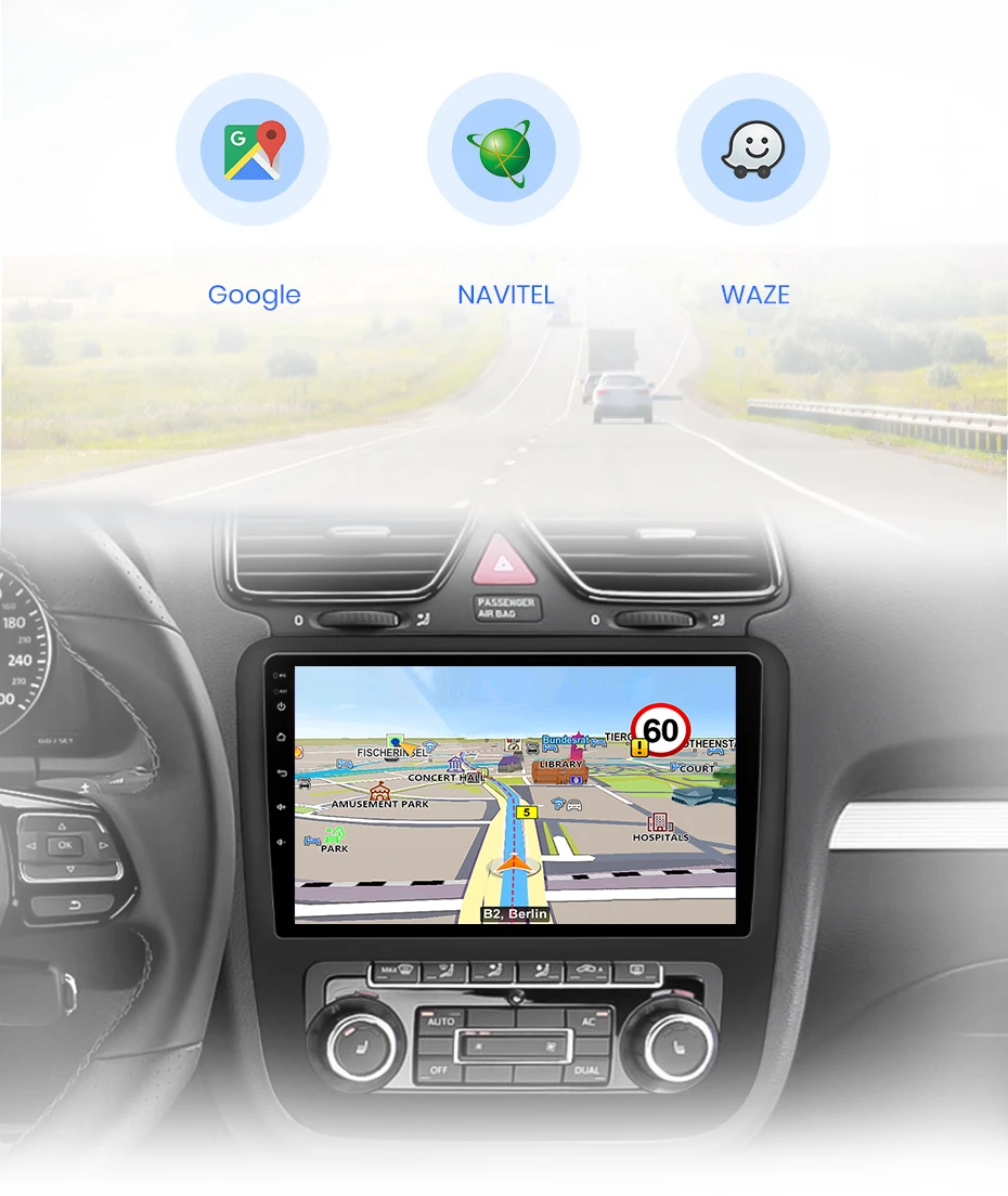 Android Auto Radio Carplay Volkswagen Scirocco 2008-2014