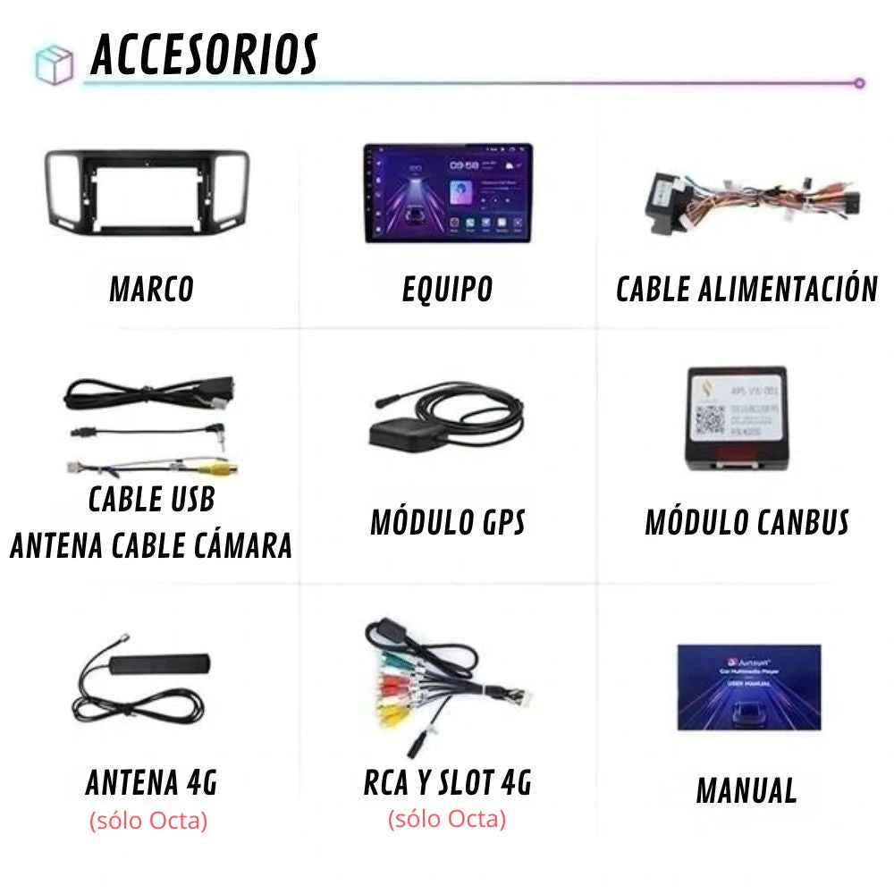 Android Auto Radio Carplay Volkswagen Sharan 2010-2022