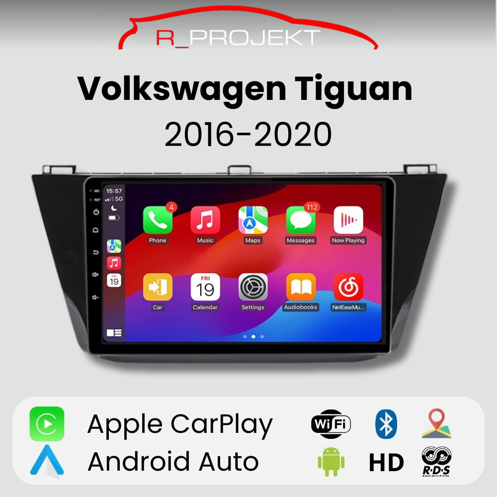 Android Auto Radio Carplay Volkswagen Tiguan 2016-2020