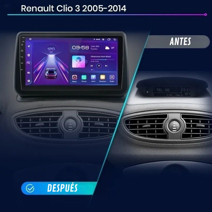 Android Autoradio Carplay Renault Clio 3 2005-2014