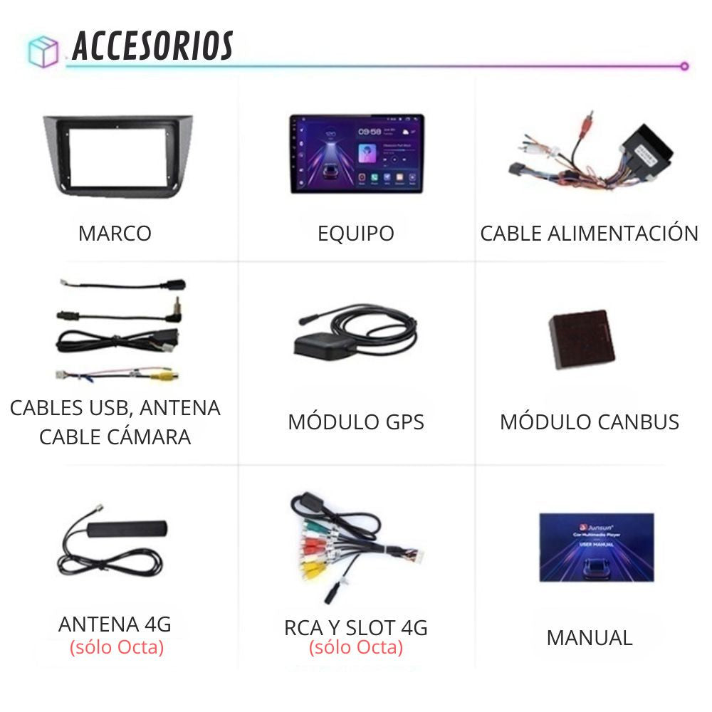 Radio Android Auto Carplay Seat Altea 2004-2015 Seat Toledo 2004-2009