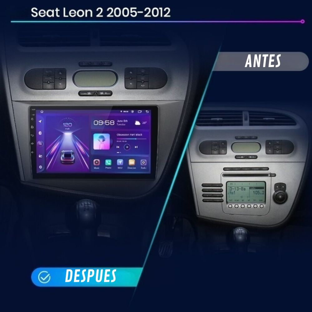 Radio Android Auto Carplay Seat Leon 2 MK2 2005 - 2012