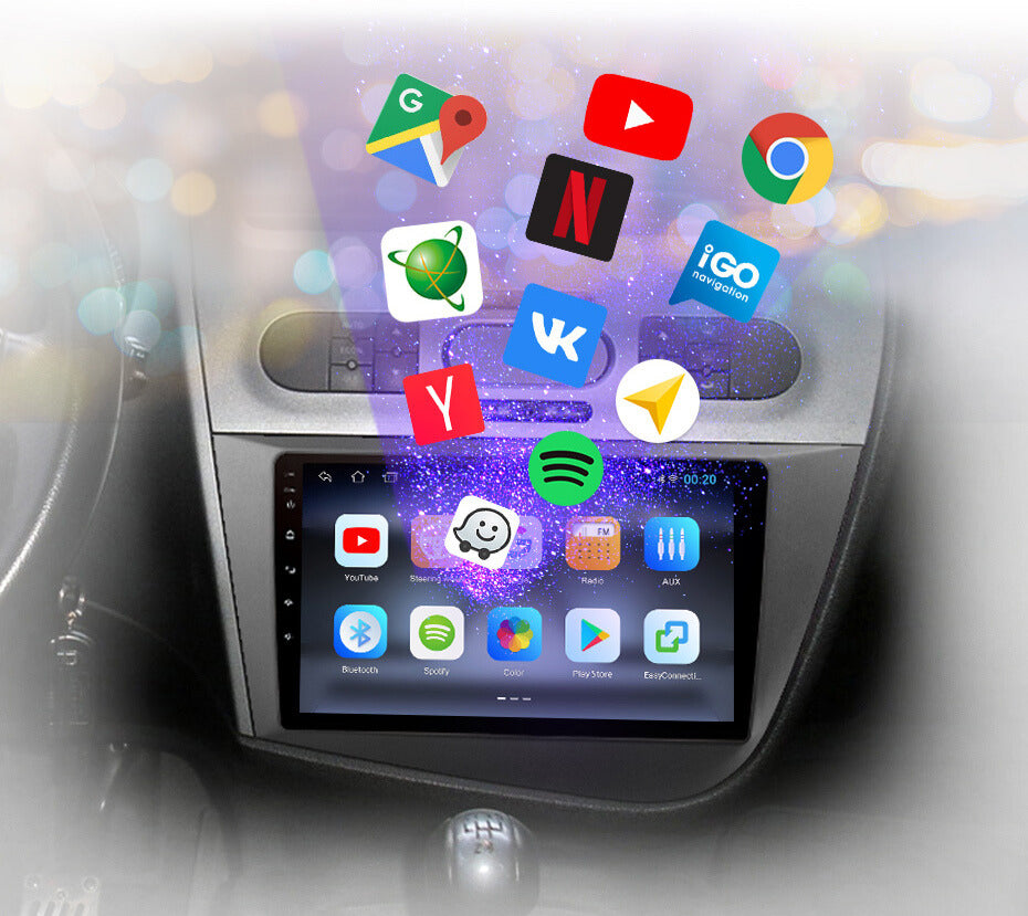 Radio Android Auto Carplay Seat Leon 2 MK2 2005 - 2012