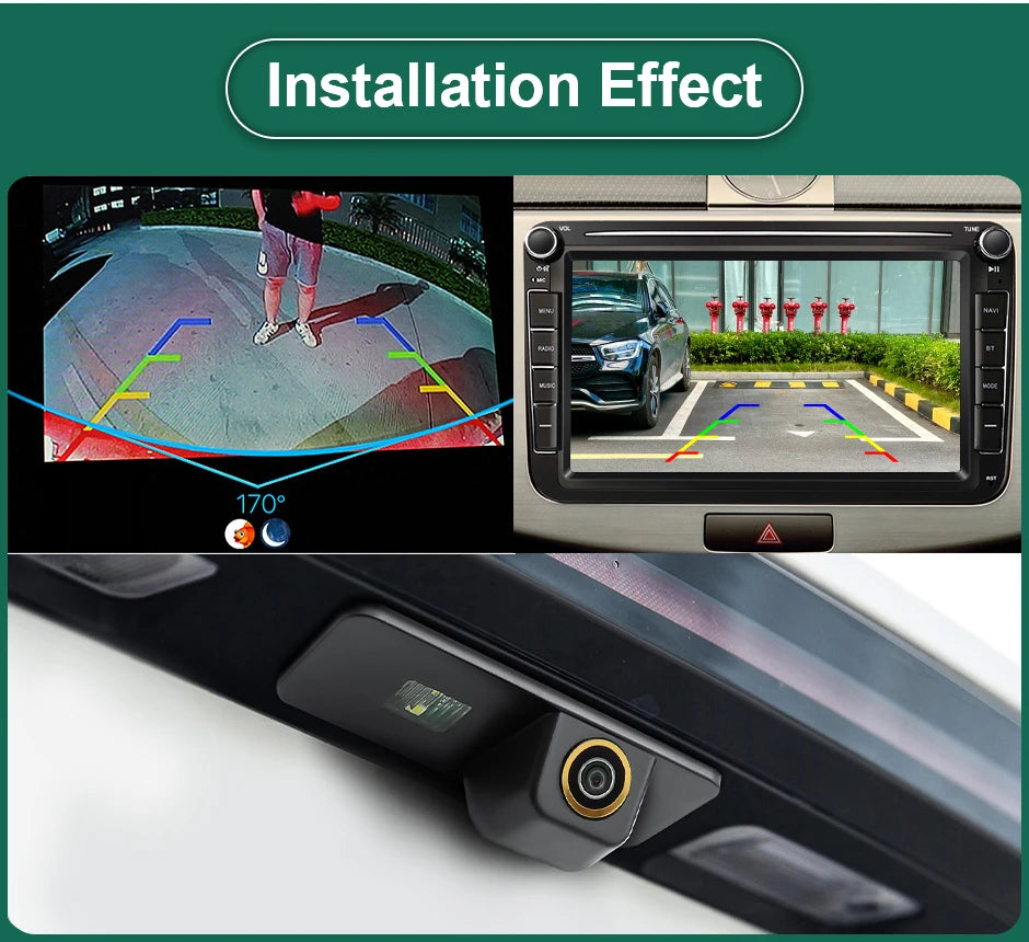 Cámara de visión trasera para Volkswagen Golf Passat CC Polo Scirocco Eos Lupo Phaeton Beetle Seat Leon Altea Toledo Ibiza