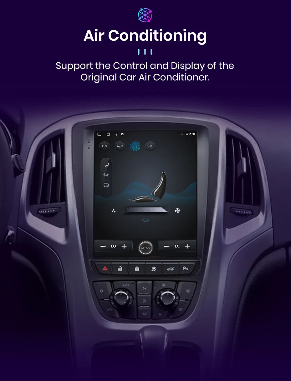 Radio Android Auto Carplay 10" Opel Astra J 2009-2015