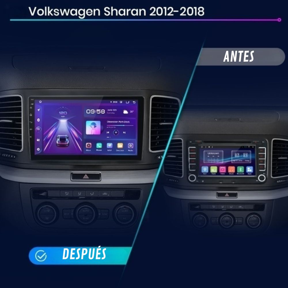 Android Auto Radio Carplay Volkswagen Sharan 2010-2022