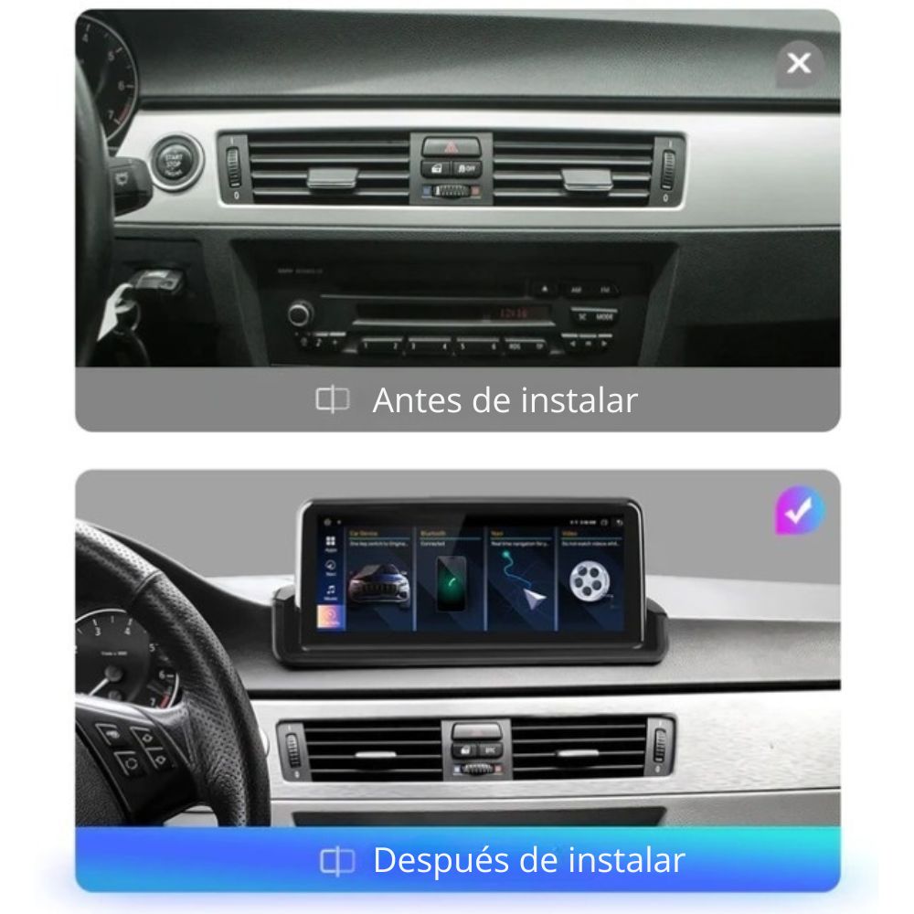 Pantalla Android Auto Carplay BMW Serie 3 E90 E91 E92 E93 2005-2012