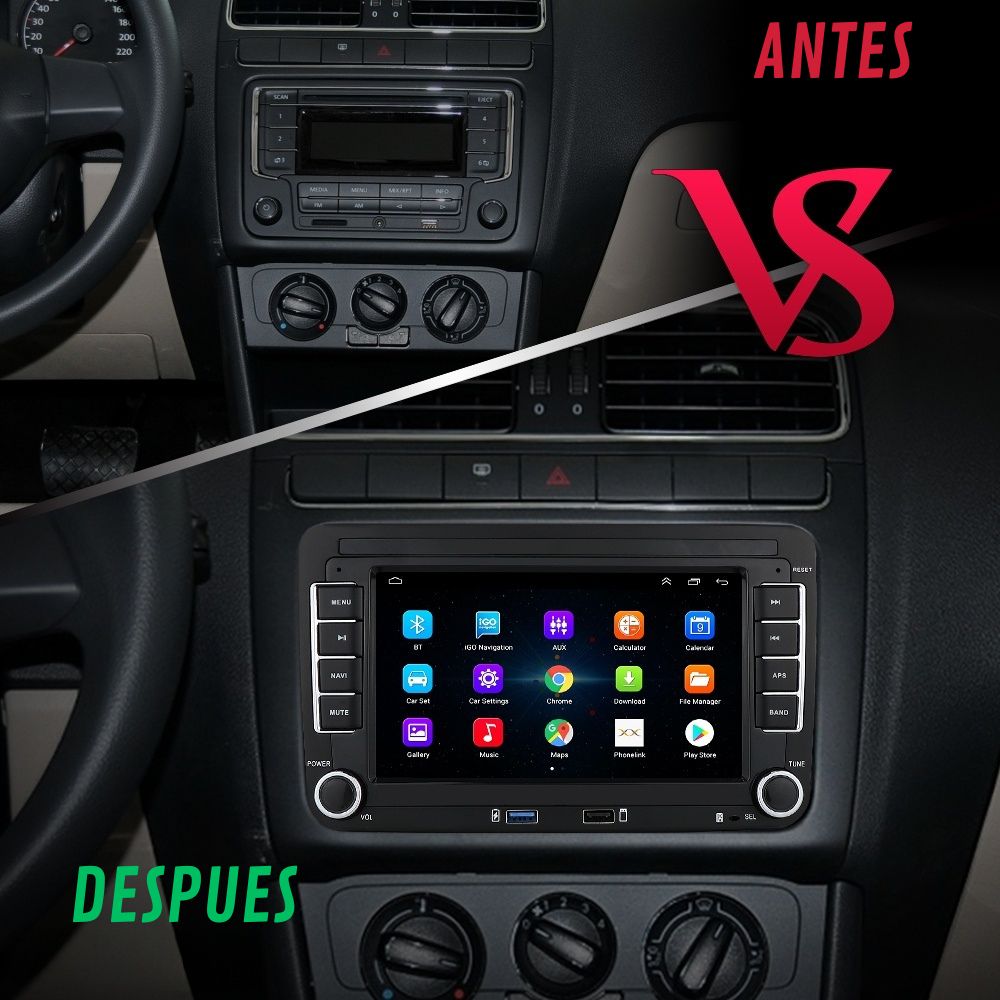 Radio Android Auto Carplay Volkswagen Golf 5 6 Passat B6 B7 Leon Eos Touran Sharan Tiguan Scirocco Octavia Fabia