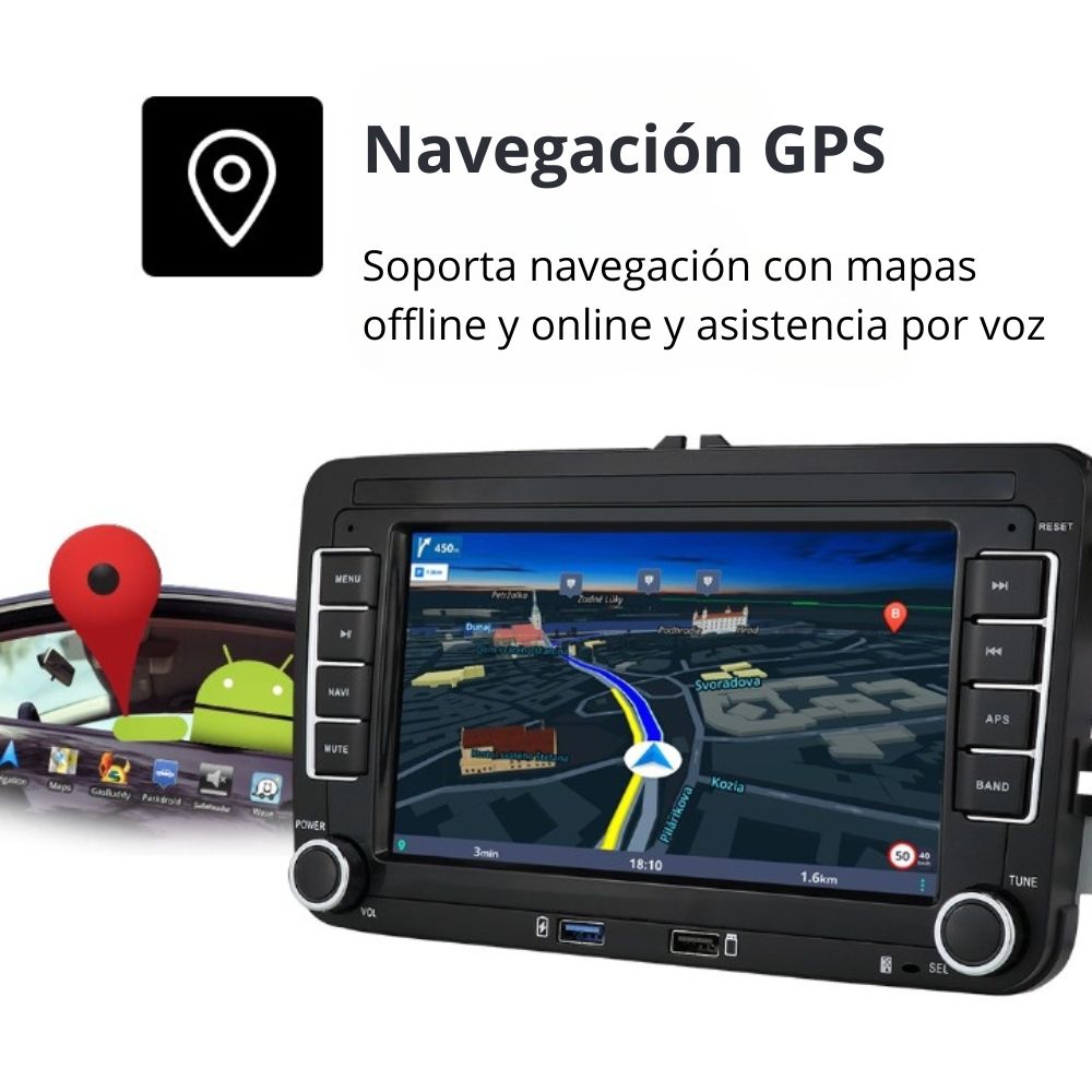 Radio Android Auto Carplay Volkswagen Golf 5 6 Passat B6 B7 Leon Eos Touran Sharan Tiguan Scirocco Octavia Fabia