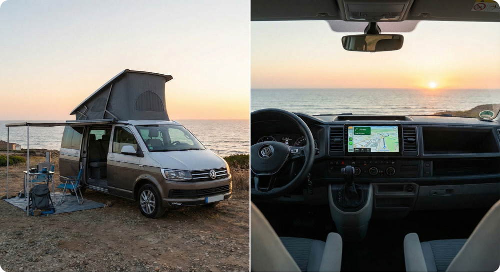 Tecnología para tu Furgo: Por qué necesitas una Pantalla Grande en tu VW Transporter o Mercedes Vito