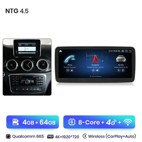 Radio Android Auto Carplay Mercedes Clase A W176 CLA C117 GLA X156 2013-2018