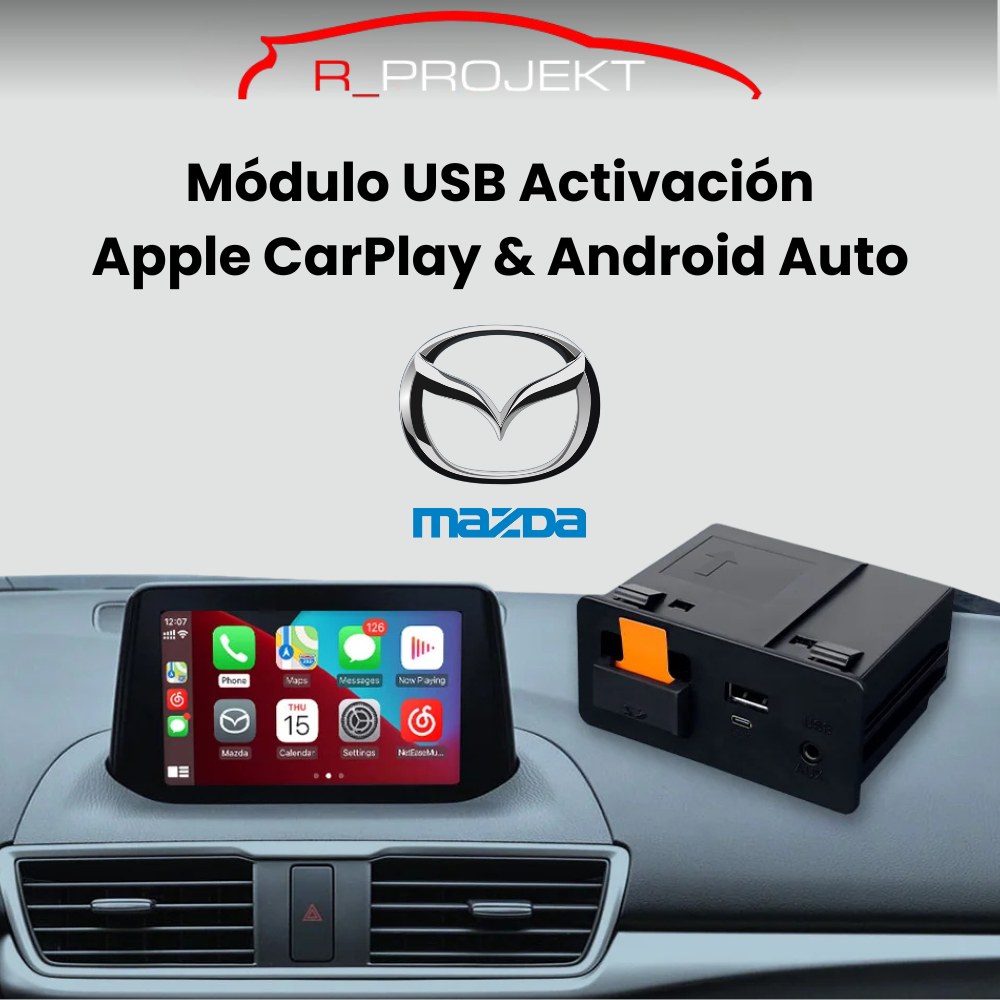 Adaptador Inalámbrico Apple CarPlay y Android Auto para Mazda módulo USB