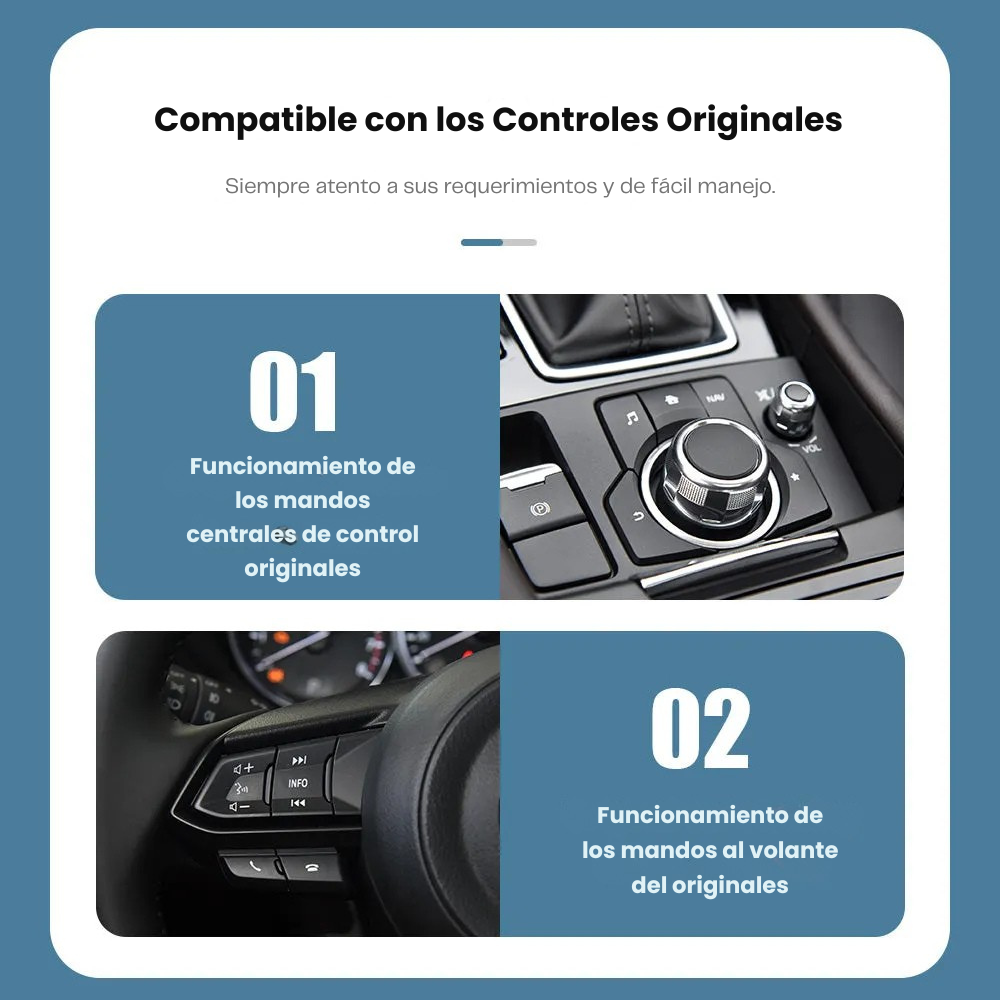 Adaptador Inalámbrico Apple CarPlay y Android Auto para Mazda módulo USB