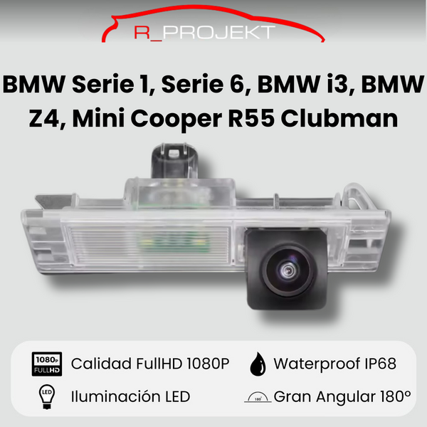 Rear view camera for BMW 1 Series, 6 Series, BMW i3, BMW Z4, Mini Cooper R55 Clubman