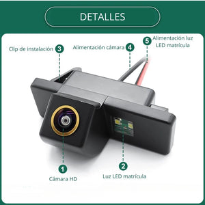 Cámara de visión trasera para Citroen C4/C5 Peugeot 307 308 Nissan Qashqai X-Trail Pathfinder