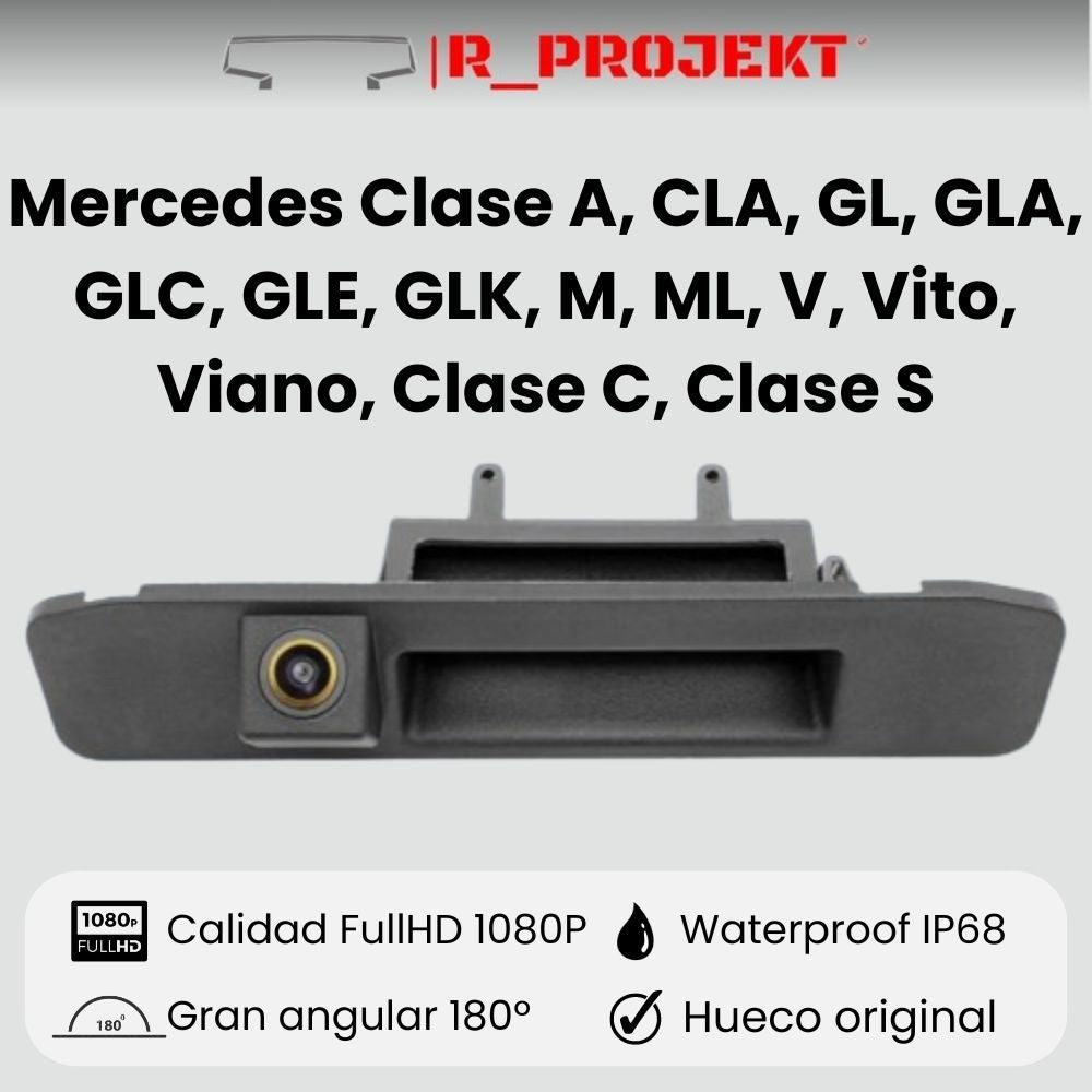 Cámara de visión trasera para Mercedes Clase A W176, Clase M ML GLE W166, GLK X204, GLA X156, GLC X253, Clase V Vito W447, Clase C W205, CLA W117 C117, Clase S W222