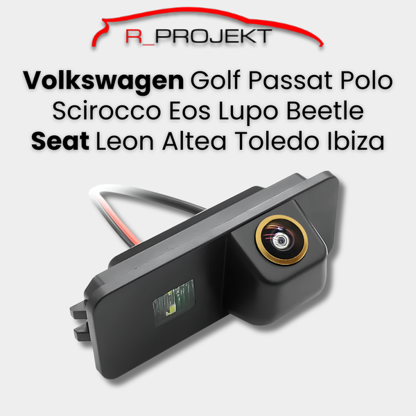 Cámara de visión trasera para Volkswagen Golf Passat CC Polo Scirocco Eos Lupo Phaeton Beetle Seat Leon Altea Toledo Ibiza